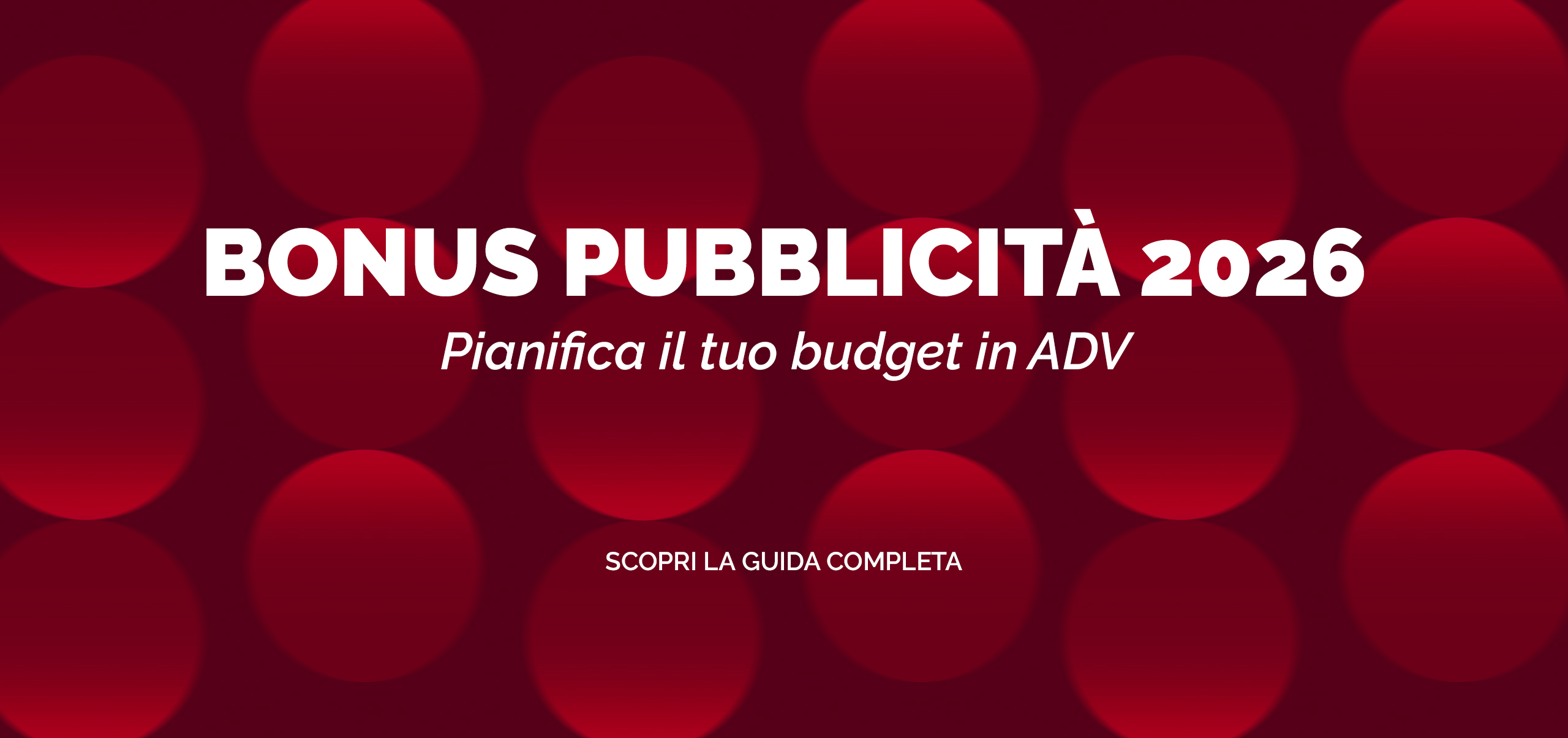 Bonus Pubblicità 2026