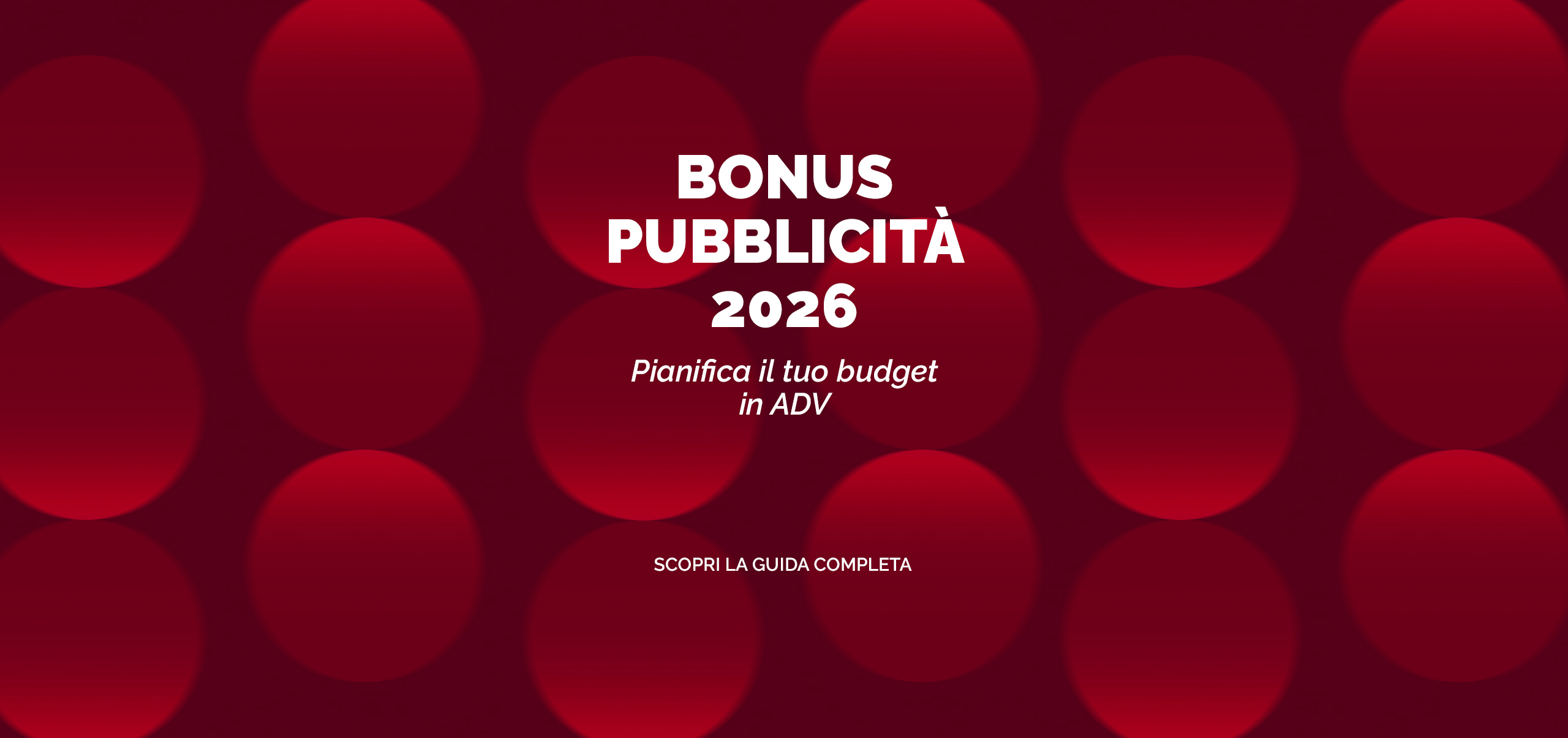 Bonus Pubblicità 2026